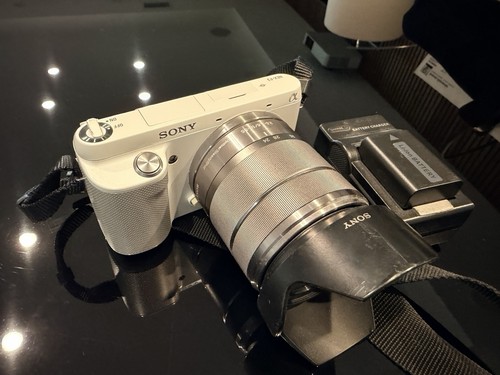 Sony nex fotocamera bianca - fotocamera,